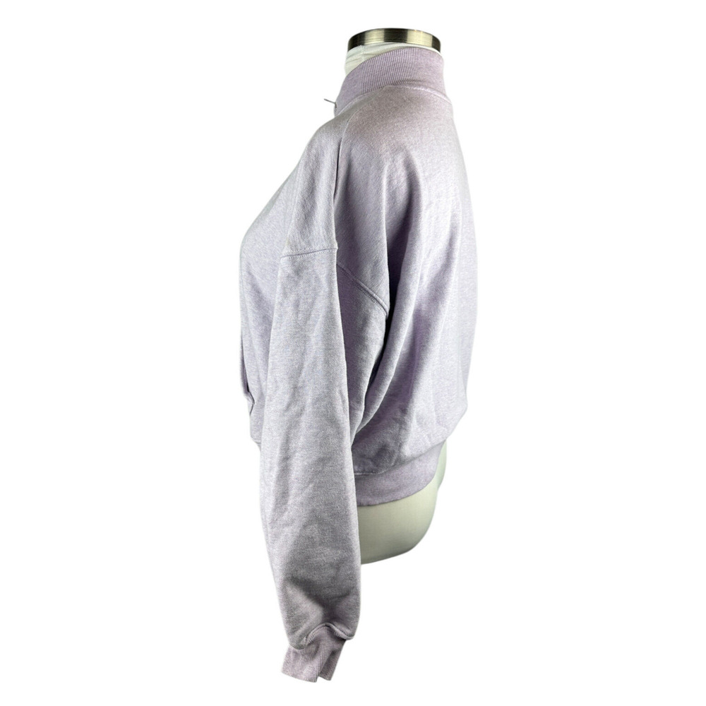 Gymshark Rest Day Sweats 1/2 Zip Pullover Purple Aura Lilac Marl Oversized Fit M - Picture 12 of 16
